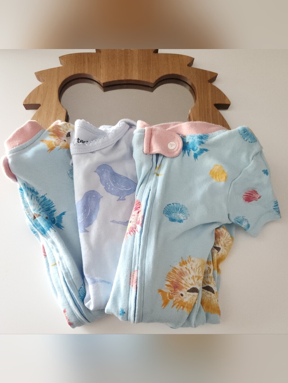 12M Onesies 3 Pack Carter's And Burt's Bees Baby